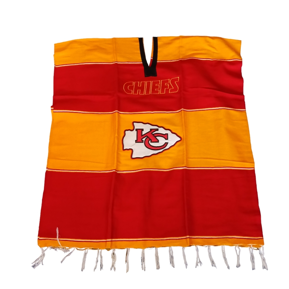 Kansas City Cheifs Poncho | Acrylic Cotton | One size